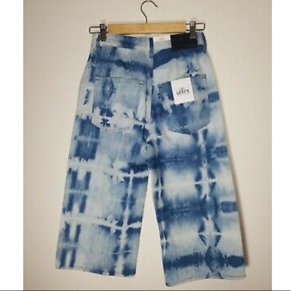 NWT Levis Made & Crafted Tie Dye Culottes Jeans - Picture 5 of 5